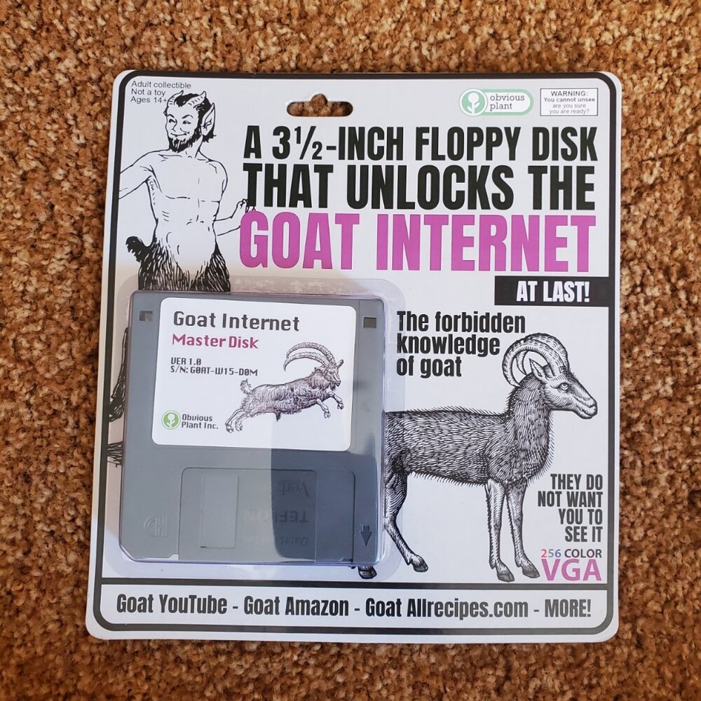 Obvious Plant: A 31/2 inch Floppy Disk That Unlocks the Goat Internet